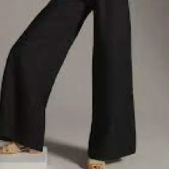 NWT Linen RUMER Freya Wide Leg Halter Jumpsuit in Black XS - Picture 3 of 9